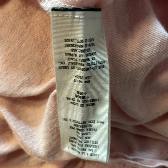 We the free pink ruffle sleeves button down oversized crop top size medium - Picture 7 of 9